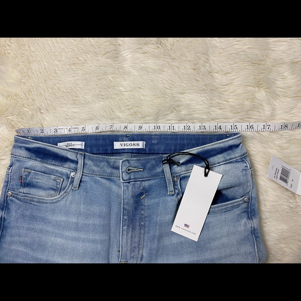 Vigross Ace High Rise Destructed Ankle Skinny Jeans, Size 32 - Picture 10 of 14